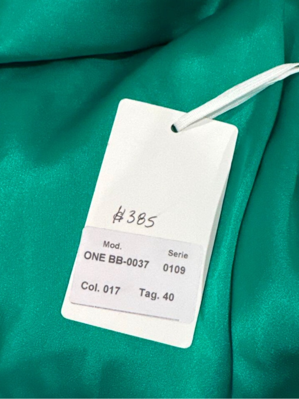 SILK Emerald Green Long Button-Front Maxi Shirt Dress - Picture 6 of 7